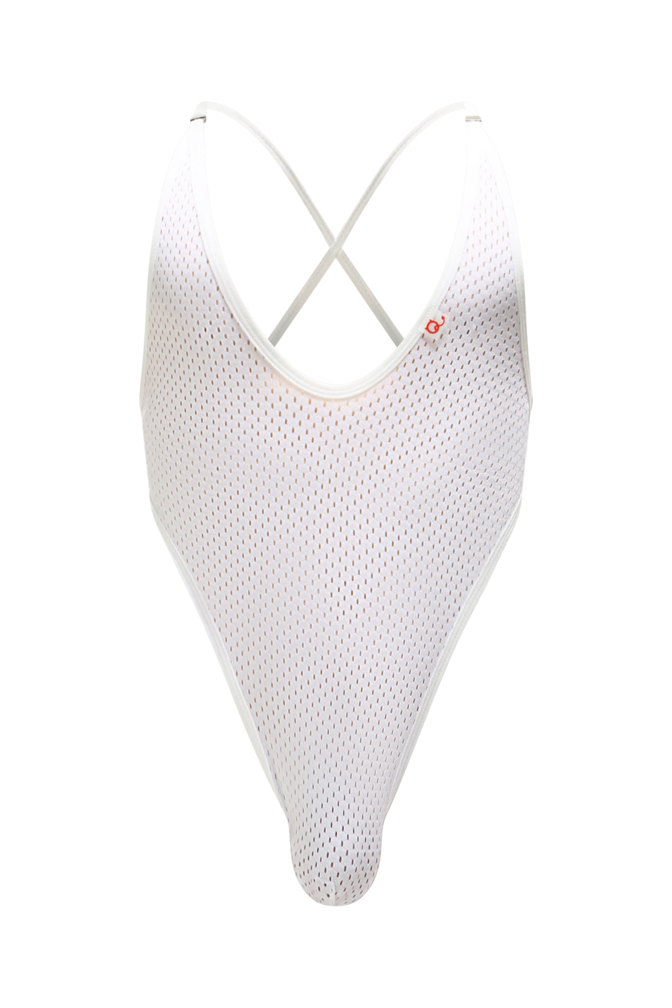 Bodystring Tarare Bee Blanc - PetitQ Underwear - Lingerie masculine sexy et sous-vêtements pour homme originaux
