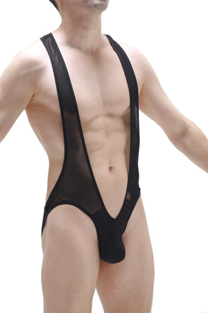 Bodysuit Antry Net Noir - PetitQ Underwear - Lingerie masculine sexy et sous-vêtements pour homme originaux