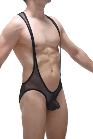 Body Open Net Noir - PetitQ Underwear - Lingerie masculine sexy et sous-vêtements pour homme originaux