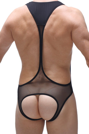 Body Open Net Noir - PetitQ Underwear - Lingerie masculine sexy et sous-vêtements pour homme originaux
