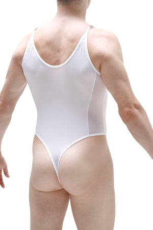 Bodysuit Bevans Blanc - PetitQ Underwear - Lingerie masculine sexy et sous-vêtements pour homme originaux