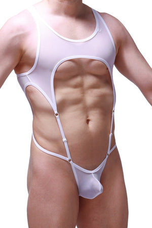 Body String Naves Blanc - PetitQ Underwear - Lingerie masculine sexy et sous-vêtements pour homme originaux