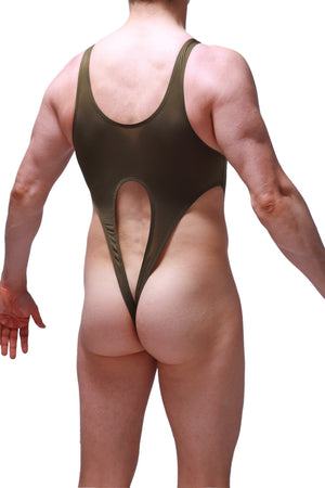 Body Caussol Olive - PetitQ Underwear - Lingerie masculine sexy et sous-vêtements pour homme originaux