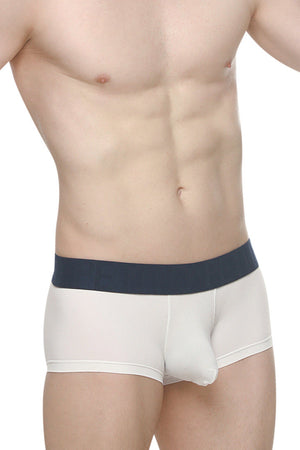 Boxer Chillax Rib Blanc - PetitQ Underwear - Lingerie masculine sexy et sous-vêtements pour homme originaux