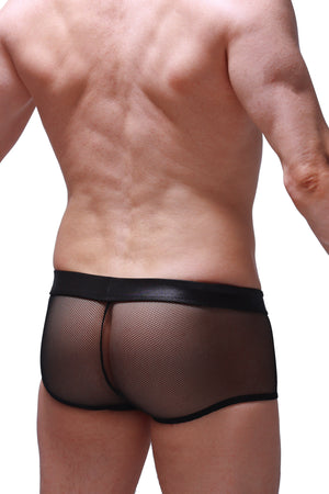 Boxer Ogy Mesh Noir - PetitQ Underwear - Lingerie masculine sexy et sous-vêtements pour homme originaux