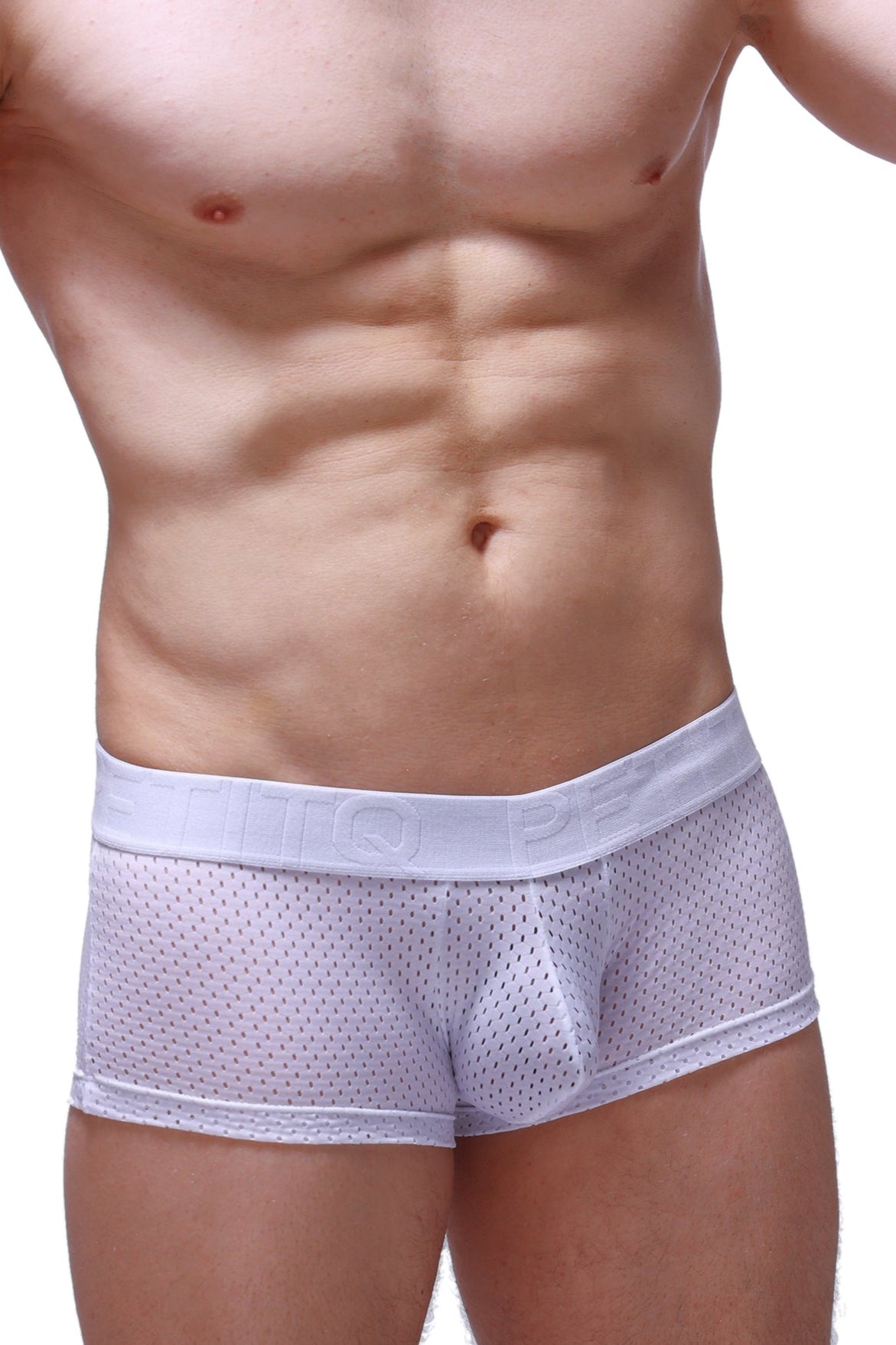 Boxer Reotier Bee Blanc - PetitQ Underwear - Lingerie masculine sexy et sous-vêtements pour homme originaux