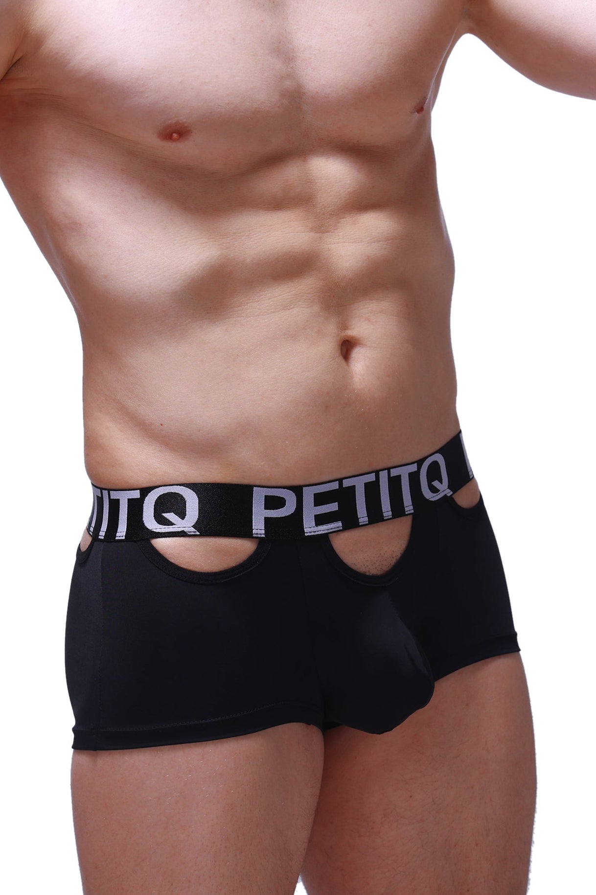 Boxer Saillons Noir - PetitQ Underwear - Lingerie masculine sexy et sous-vêtements pour homme originaux