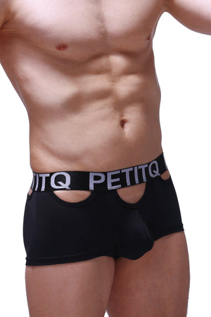 Boxer Saillons Noir - PetitQ Underwear - Lingerie masculine sexy et sous-vêtements pour homme originaux