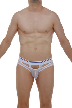 Slip Dolmen Net Blanc - PetitQ Underwear - Lingerie masculine sexy et sous-vêtements pour homme originaux