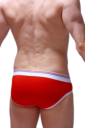 Slip Montjoi Modal Rouge - PetitQ Underwear - Lingerie masculine sexy et sous-vêtements pour homme originaux