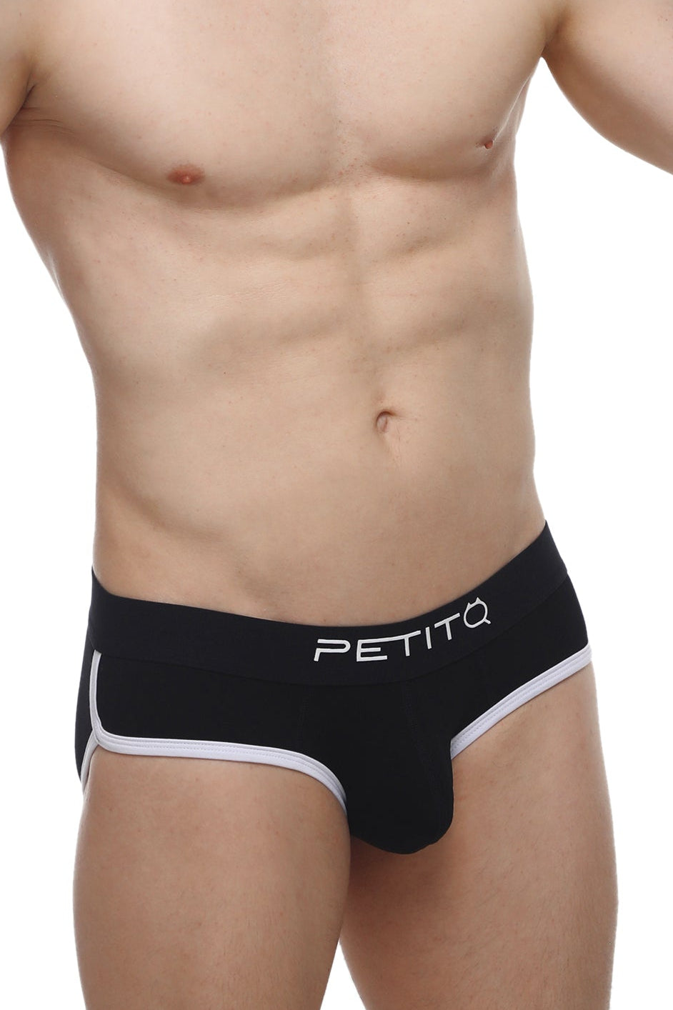 Slip Retro Modal Noir - PetitQ Underwear - Lingerie masculine sexy et sous-vêtements pour homme originaux