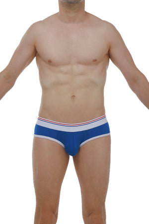 Slip Retro Modal Bleu - PetitQ Underwear - Lingerie masculine sexy et sous-vêtements pour homme originaux