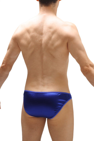 Bikini Ouvert Satin Saphire - PetitQ Underwear - Lingerie masculine sexy et sous-vêtements pour homme originaux