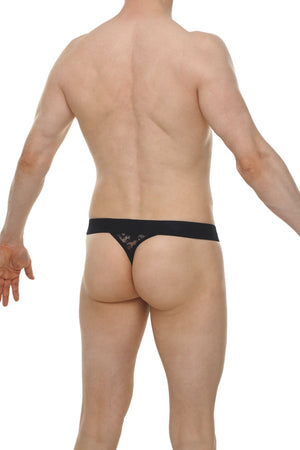 String Ficelle Aubiat Dentelle Noir - PetitQ Underwear - Lingerie masculine sexy et sous-vêtements pour homme originaux