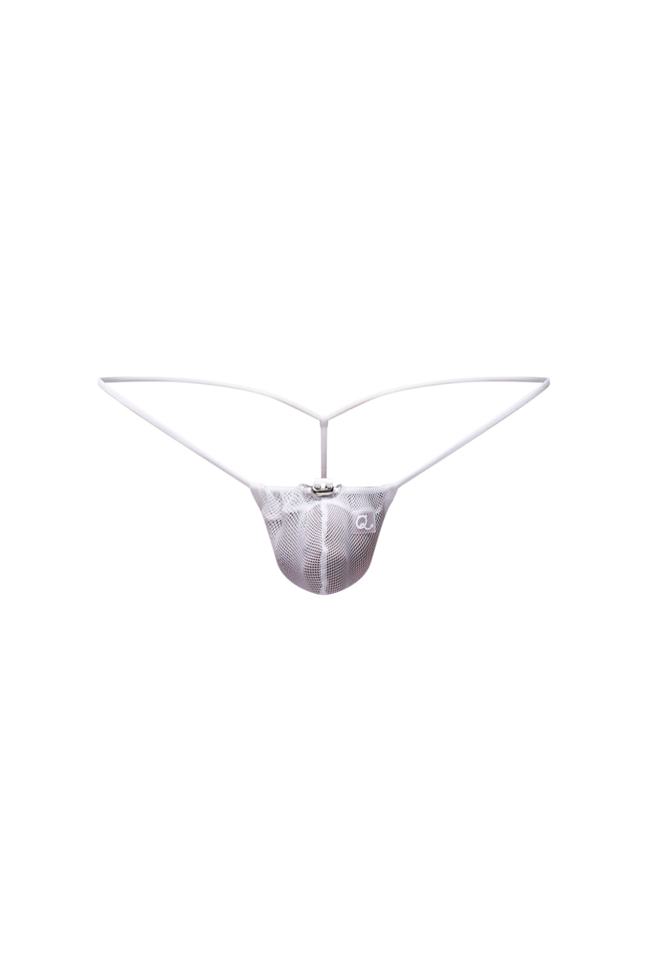 Cocksak Mesh String Thong Weiß