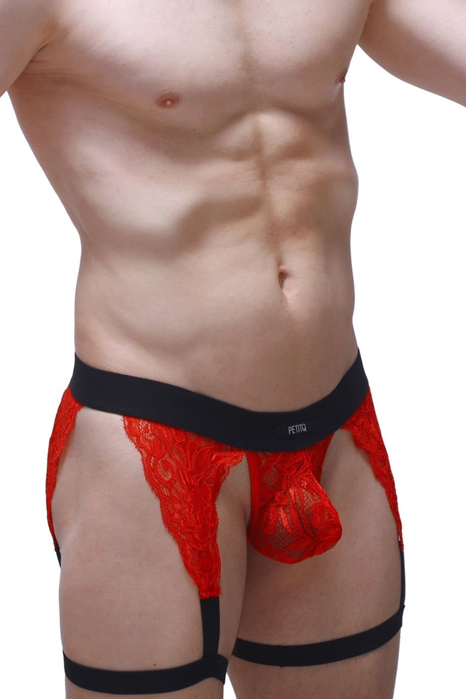 String Ficelle Lurris Dentelle Rouge - PetitQ Underwear - Lingerie masculine sexy et sous-vêtements pour homme originaux