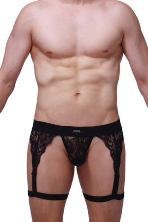 String Ficelle Lurris Noir - PetitQ Underwear - Lingerie masculine sexy et sous-vêtements pour homme originaux