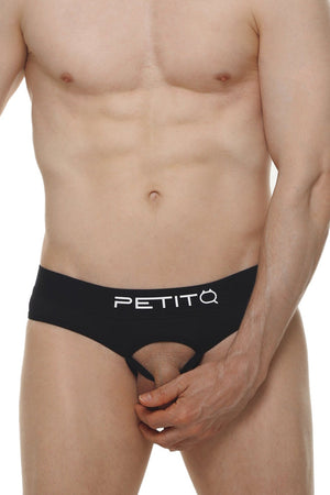 Jockstrap Open Skine Noir - PetitQ Underwear - Lingerie masculine sexy et sous-vêtements pour homme originaux