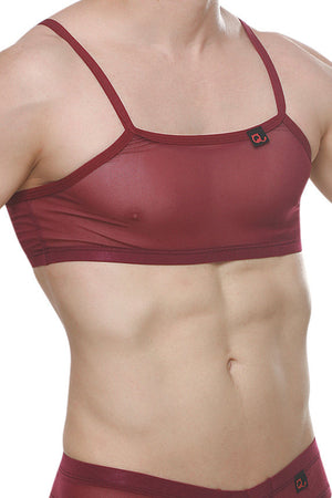 Micro Débardeur Net Merlot - PetitQ Underwear - Lingerie masculine sexy et sous-vêtements pour homme originaux