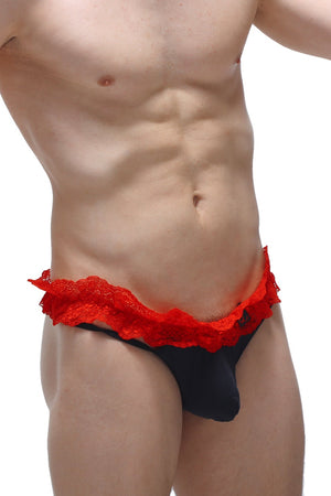 String Fremir Noir - PetitQ Underwear - Lingerie masculine sexy et sous-vêtements pour homme originaux