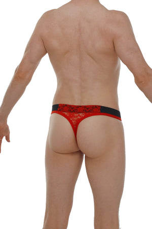 String Maulay Dentelle Rouge - PetitQ Underwear - Lingerie masculine sexy et sous-vêtements pour homme originaux