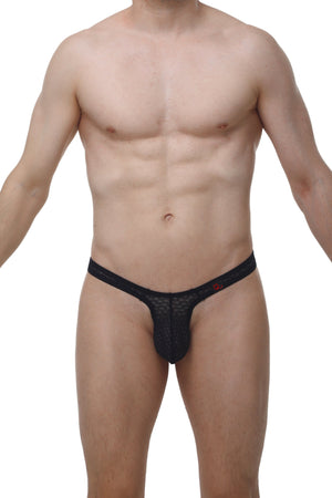 String Tower Macra Noir - PetitQ Underwear - Lingerie masculine sexy et sous-vêtements pour homme originaux