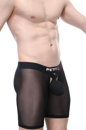Boxer Miniac Noir - PetitQ Underwear - Lingerie masculine sexy et sous-vêtements pour homme originaux