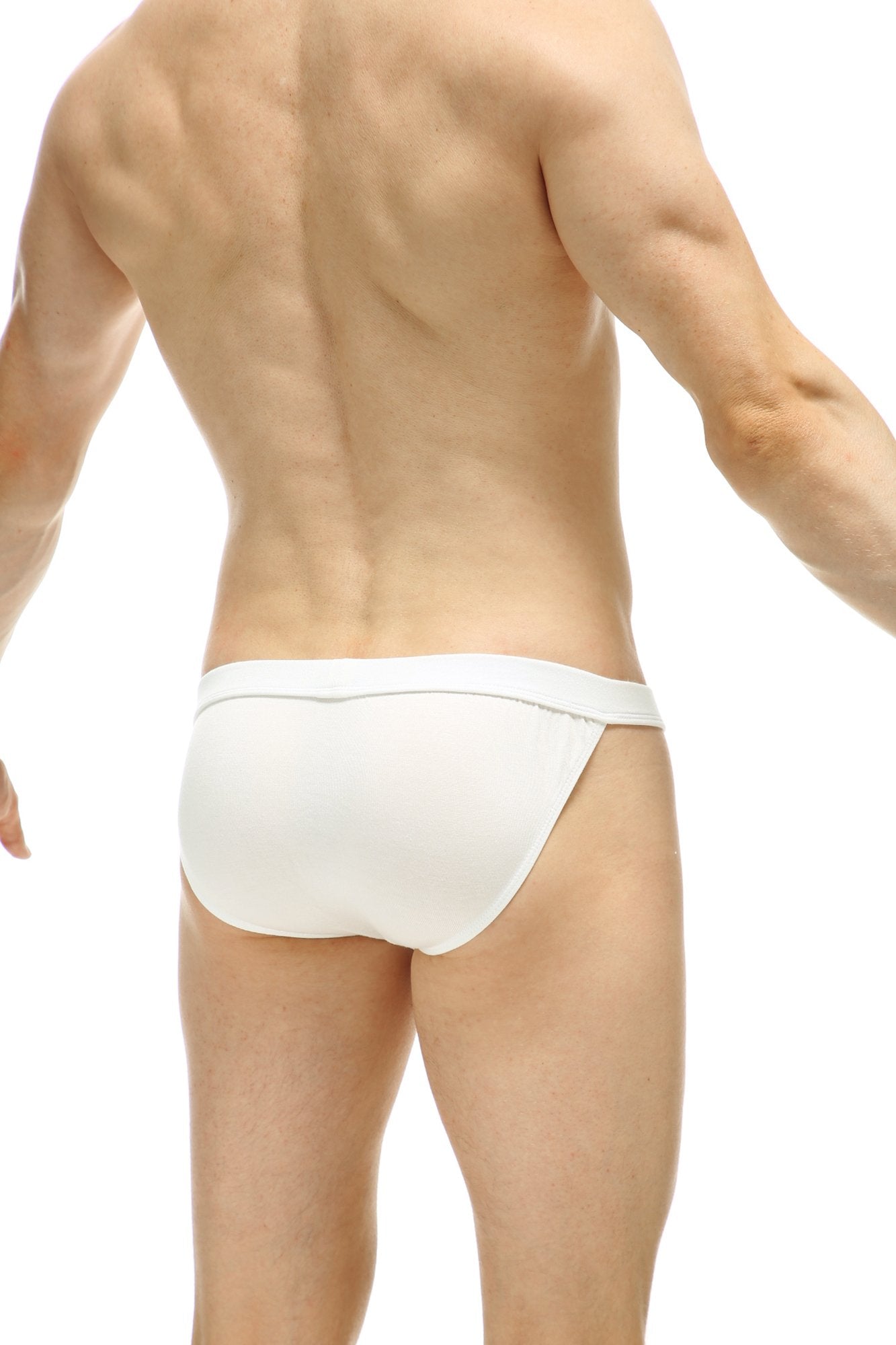 Tanga Sillas Organic bambou Blanc - PetitQ Underwear - Lingerie masculine sexy et sous-vêtements pour homme originaux