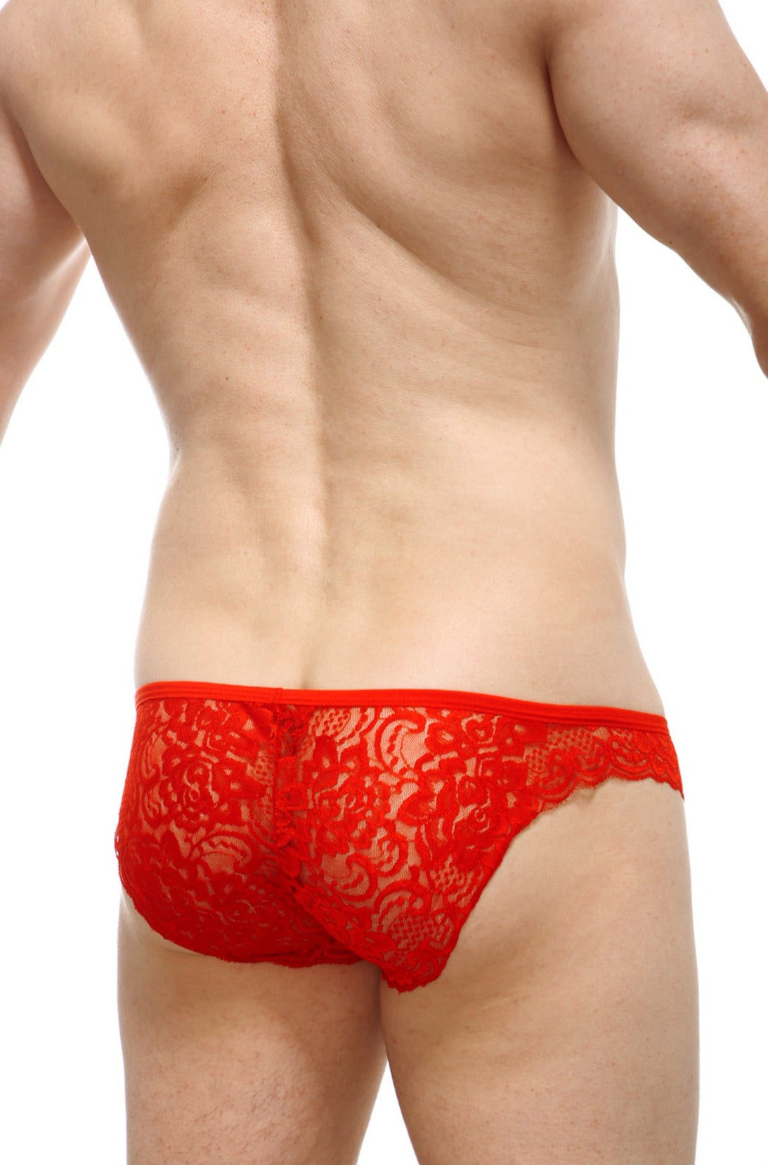Bikini Tregunc Dentelle Rouge - PetitQ Underwear - Lingerie masculine sexy et sous-vêtements pour homme originaux