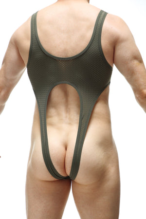 Body Caussol Bee Vert - PetitQ Underwear - Lingerie masculine sexy et sous-vêtements pour homme originaux
