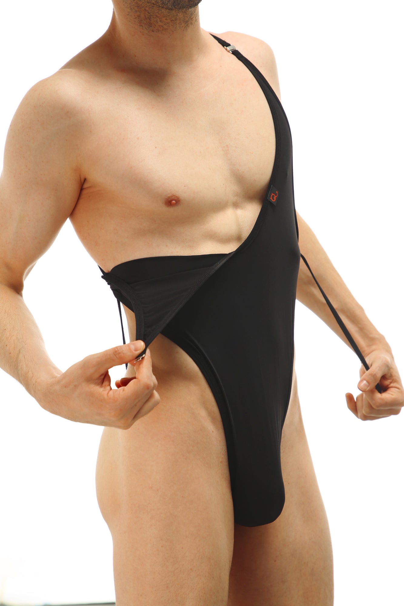 Bodystring Tarare Noir - PetitQ Underwear - Lingerie masculine sexy et sous-vêtements pour homme originaux