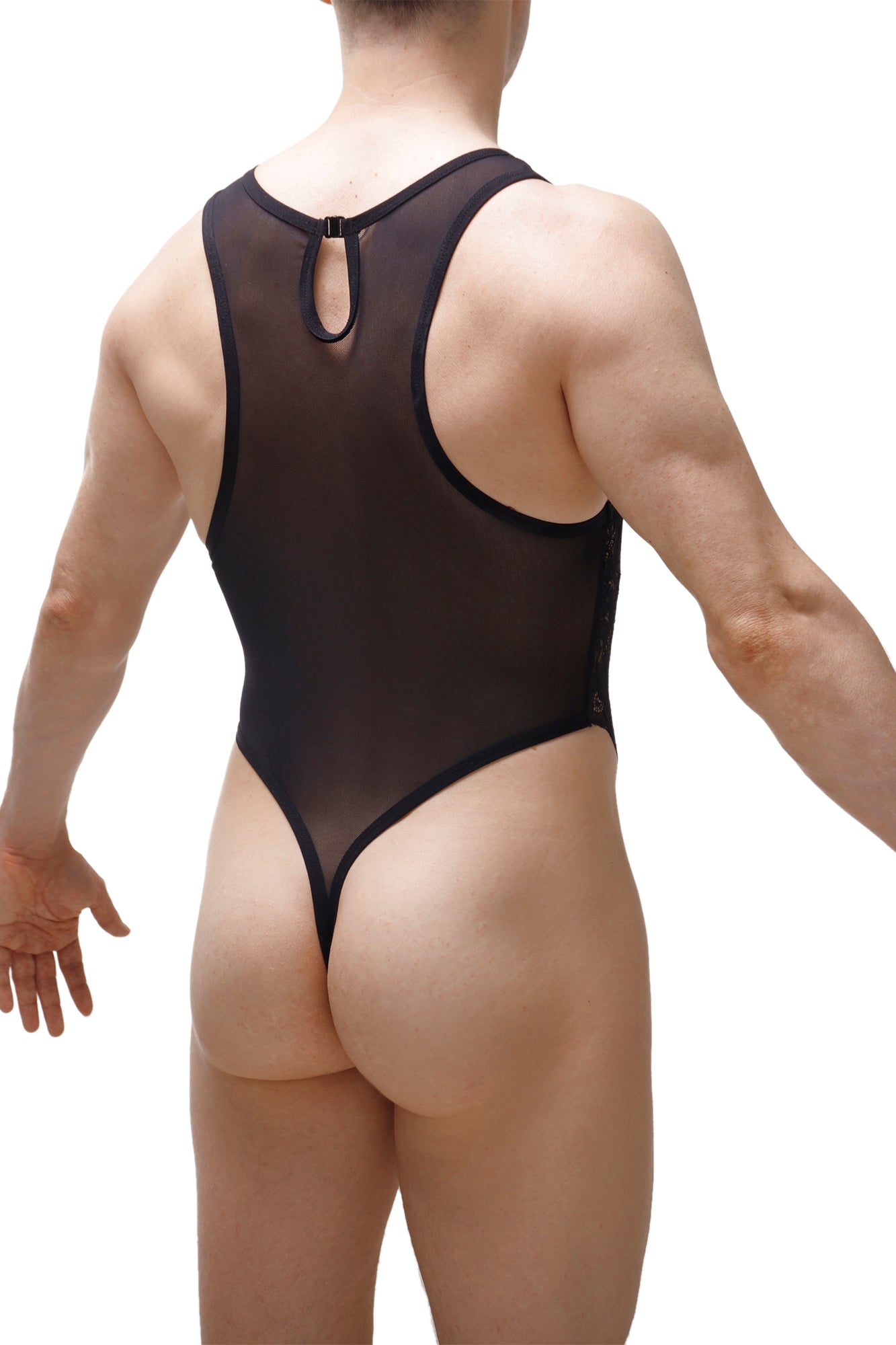 Bodystring Murol Noir - PetitQ Underwear - Lingerie masculine sexy et sous-vêtements pour homme originaux