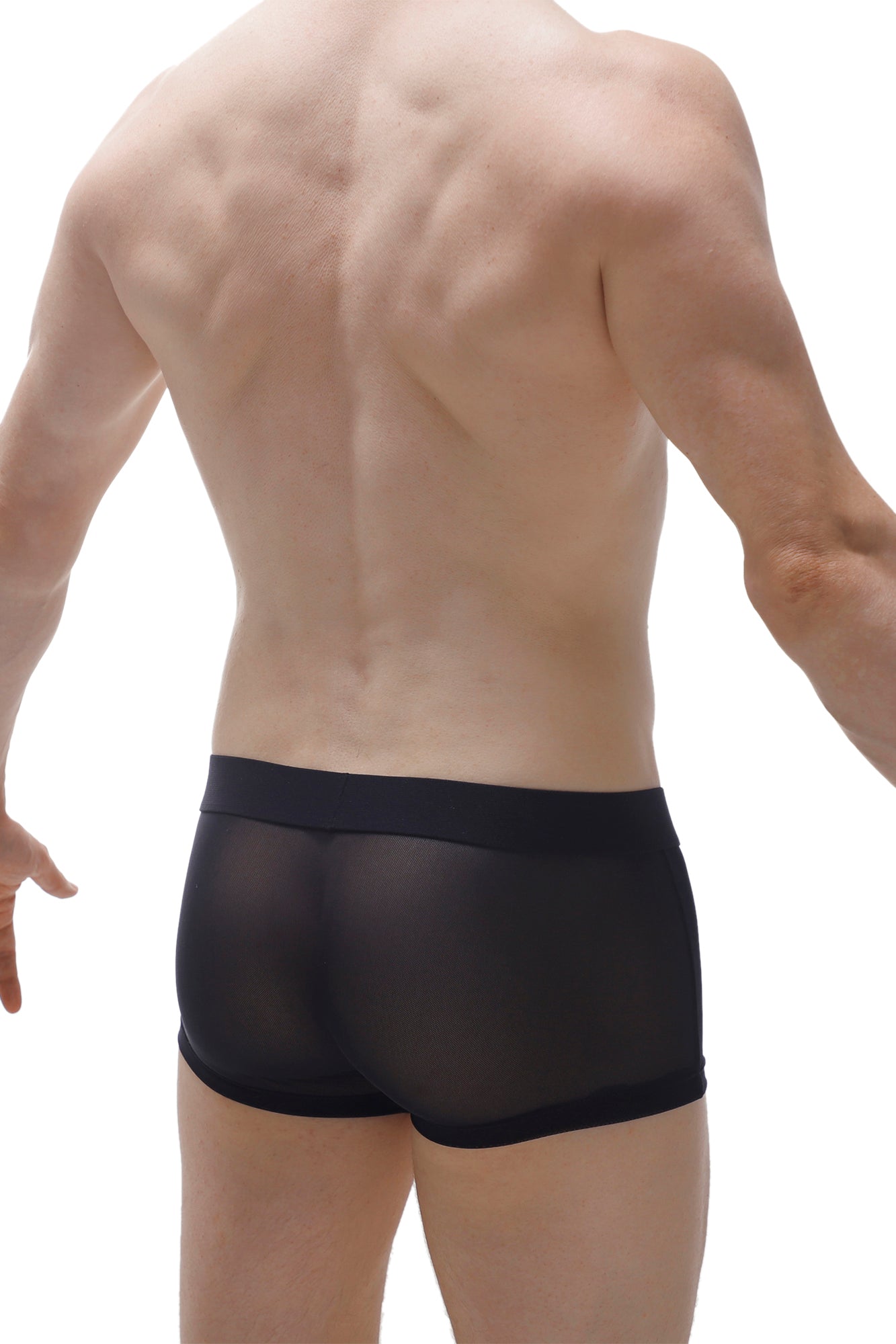 Boxer Cockring Net Noir Detachable - PetitQ Underwear - Lingerie masculine sexy et sous-vêtements pour homme originaux