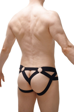 JockString Bost Noir - PetitQ Underwear - Lingerie masculine sexy et sous-vêtements pour homme originaux