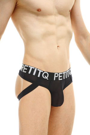 Jockstring Net Noir - PetitQ Underwear - Lingerie masculine sexy et sous-vêtements pour homme originaux