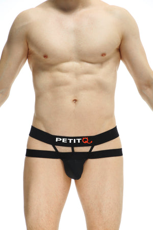 JockString Rider Bost Noir - PetitQ Underwear - Lingerie masculine sexy et sous-vêtements pour homme originaux
