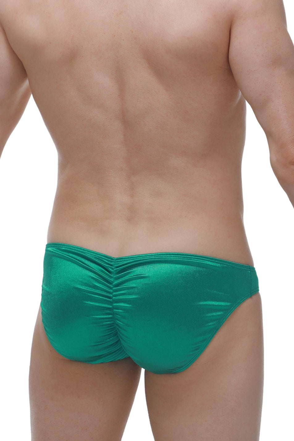 Bikini Murlin Satin Vert - PetitQ Underwear - Lingerie masculine sexy et sous-vêtements pour homme originaux