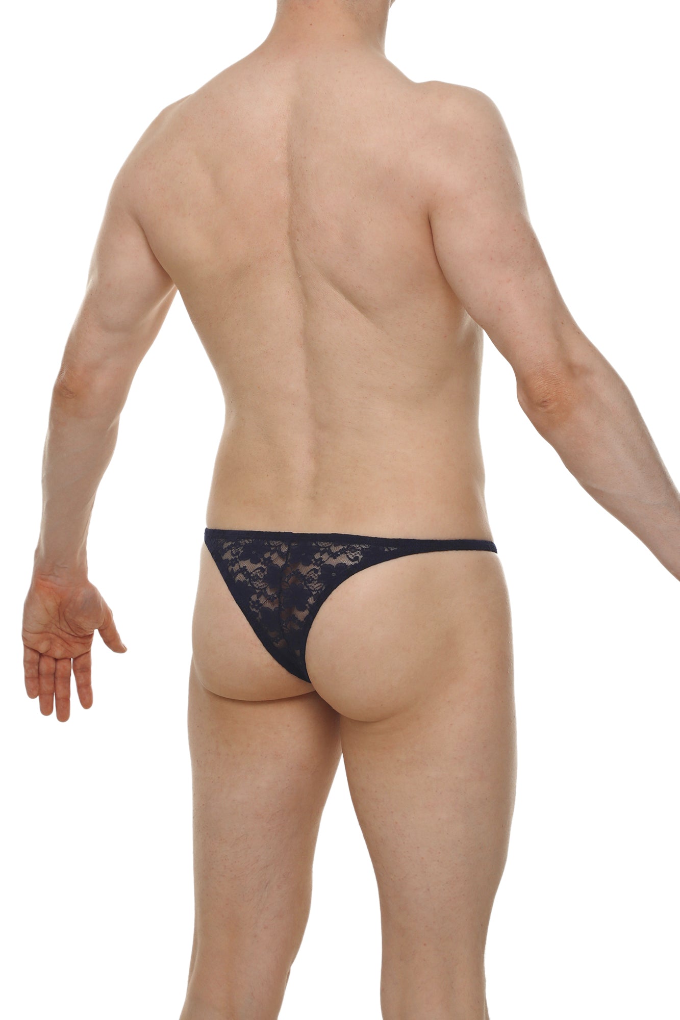 Bikini Plellis Dentelle Navy - PetitQ Underwear - Lingerie masculine sexy et sous-vêtements pour homme originaux