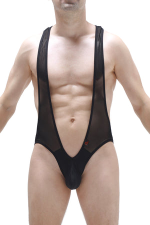 Bodysuit Antry Net Noir - PetitQ Underwear - Lingerie masculine sexy et sous-vêtements pour homme originaux