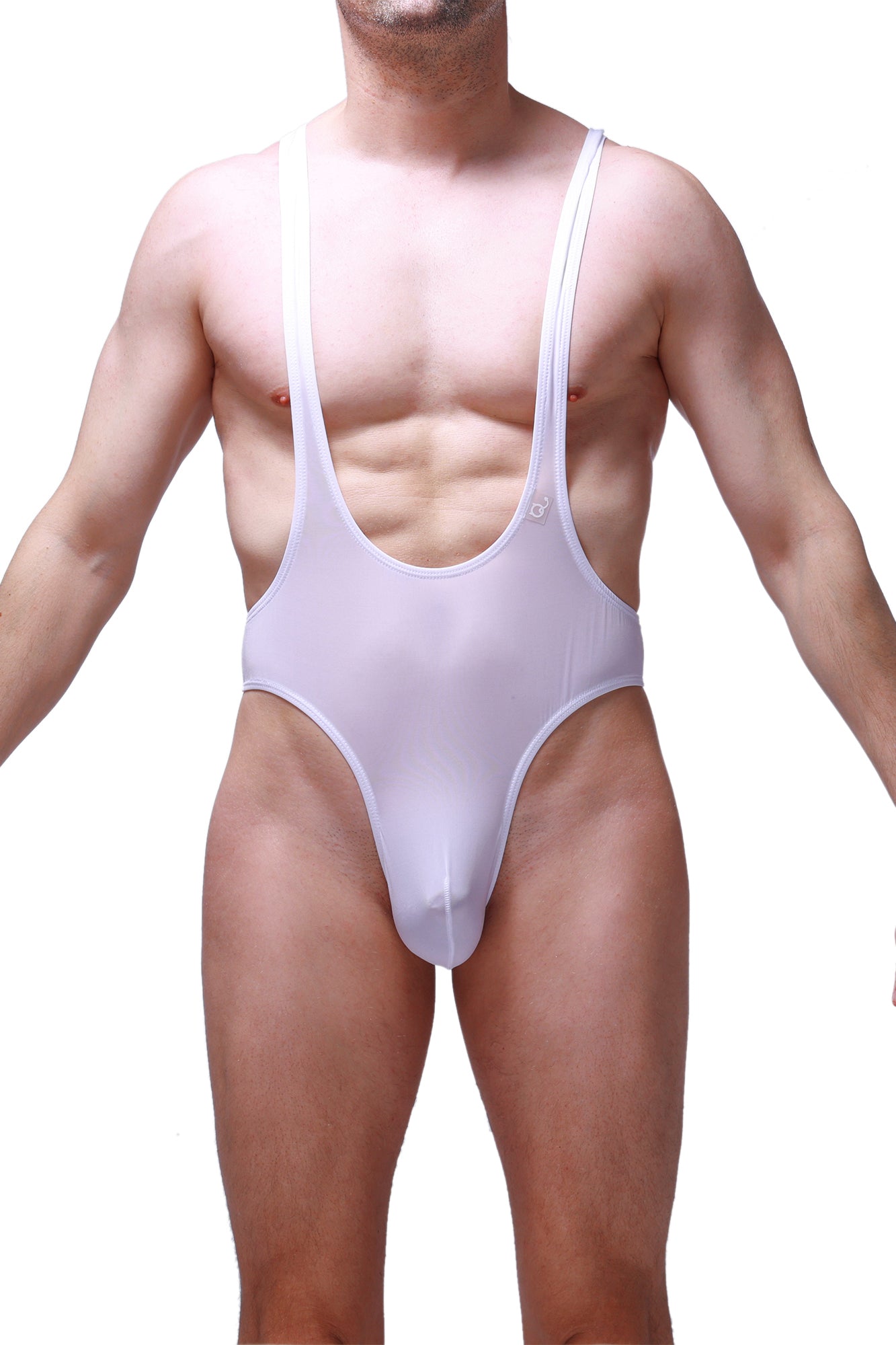 Body String Gonzac Plum Blanc - PetitQ Underwear - Lingerie masculine sexy et sous-vêtements pour homme originaux