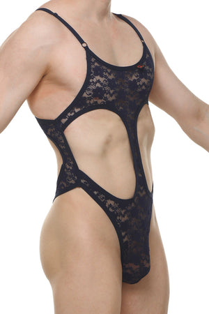 Bodystring Campsat Dentelle Navy - PetitQ Underwear - Lingerie masculine sexy et sous-vêtements pour homme originaux