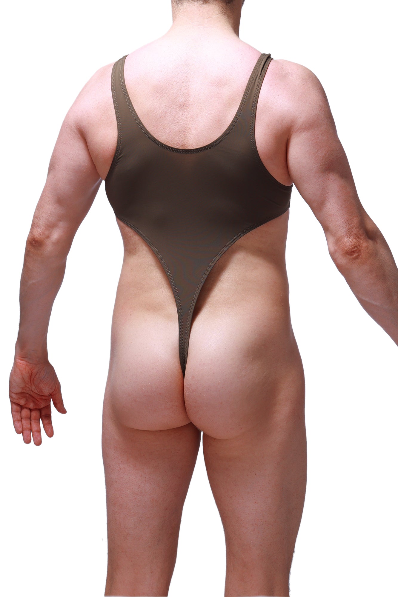 Body String Carbay Olive - PetitQ Underwear - Lingerie masculine sexy et sous-vêtements pour homme originaux
