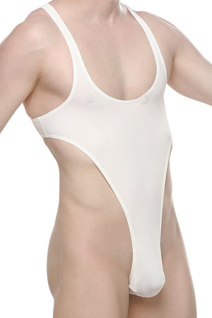 Bodystring Carbay Rib Blanc - PetitQ Underwear - Lingerie masculine sexy et sous-vêtements pour homme originaux