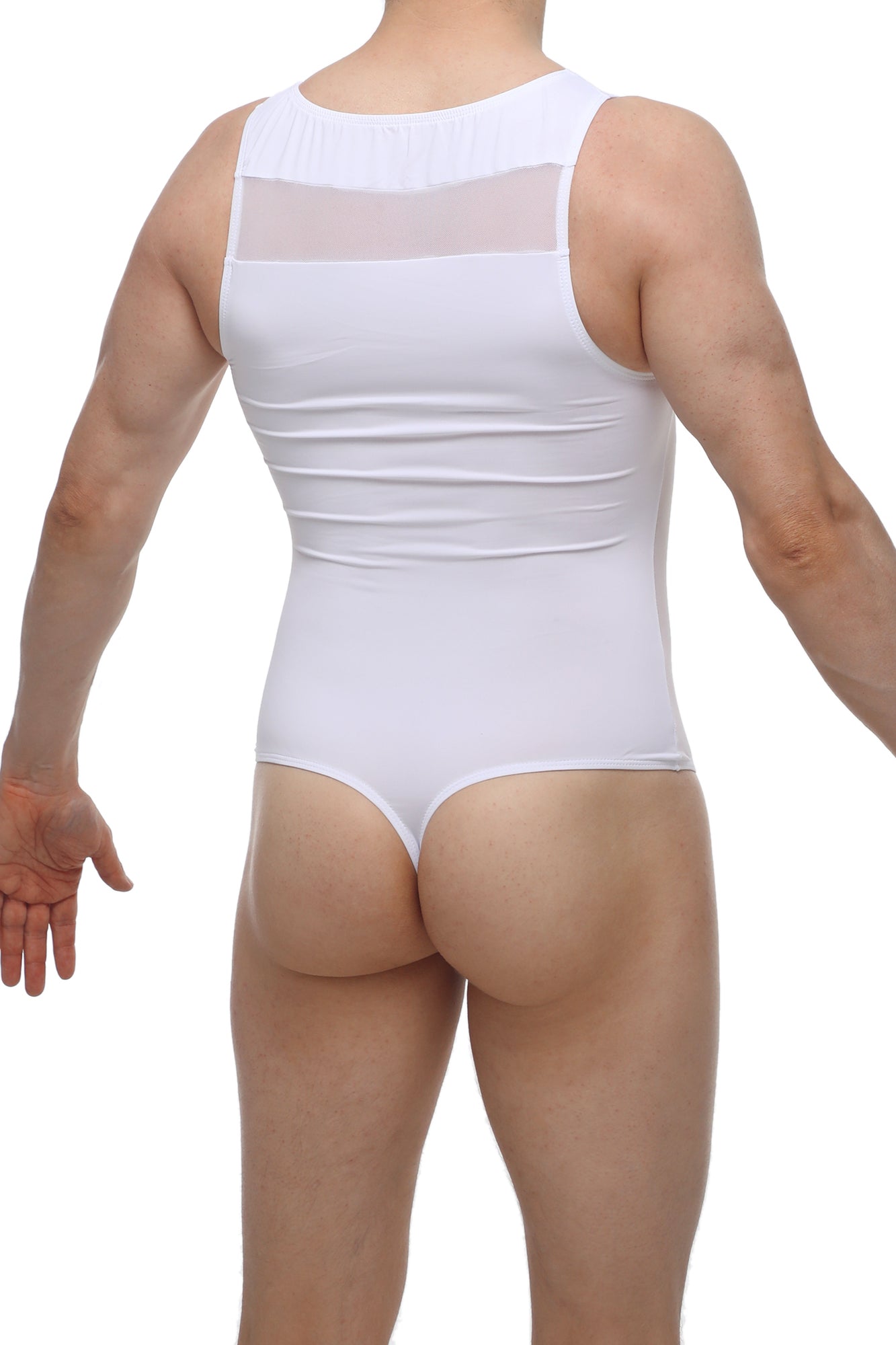 Body Raix Blanc - PetitQ Underwear - Lingerie masculine sexy et sous-vêtements pour homme originaux