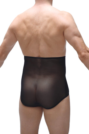 Slip Gaine Net Noir - PetitQ Underwear - Lingerie masculine sexy et sous-vêtements pour homme originaux