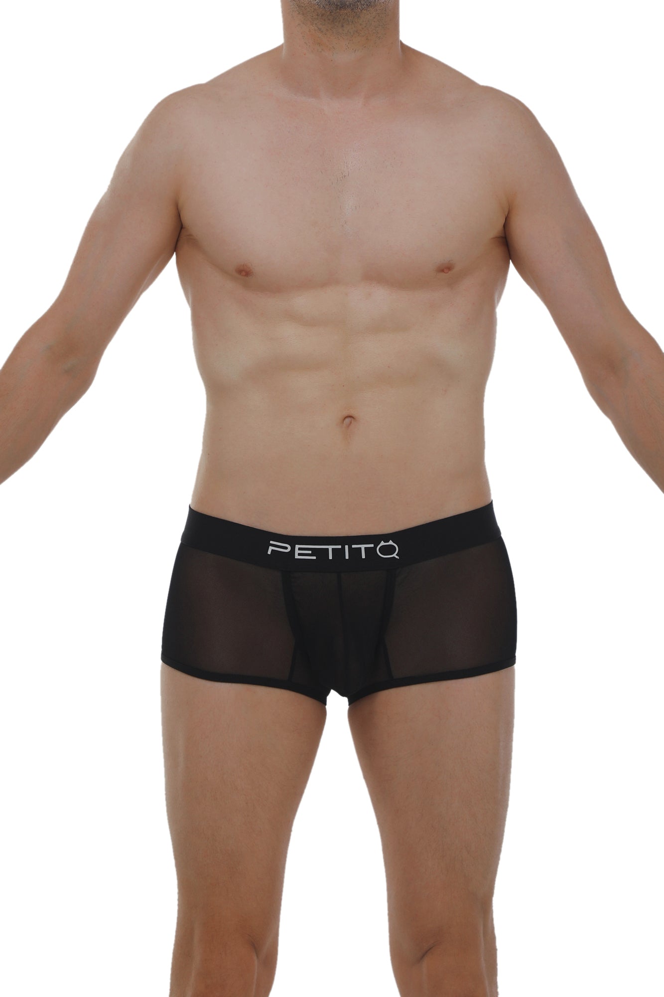 Boxer PetitQ Net Noir - PetitQ Underwear - Lingerie masculine sexy et sous-vêtements pour homme originaux