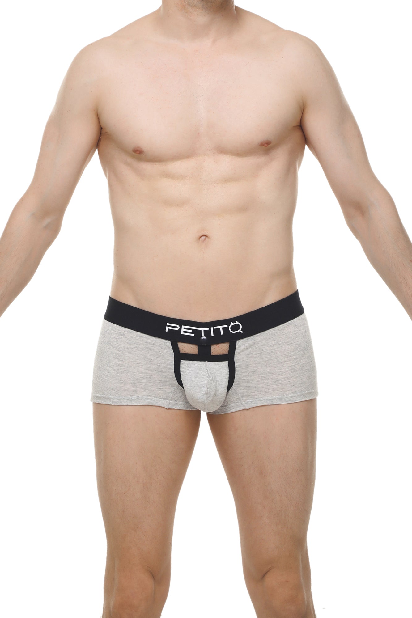 Boxer Menhir Modal Gris - PetitQ Underwear - Lingerie masculine sexy et sous-vêtements pour homme originaux