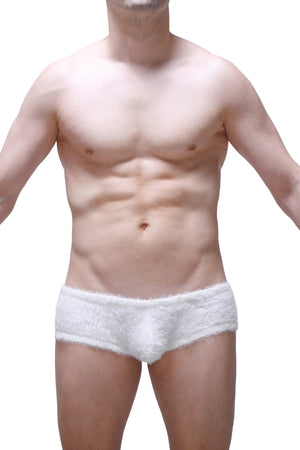 Boxer Yeti Blanc - PetitQ Underwear - Lingerie masculine sexy et sous-vêtements pour homme originaux