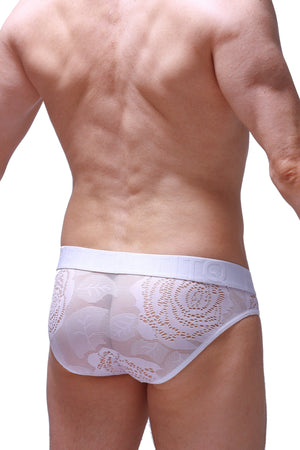 Slip Mega Bulge Coudray Blanc - PetitQ Underwear - Lingerie masculine sexy et sous-vêtements pour homme originaux