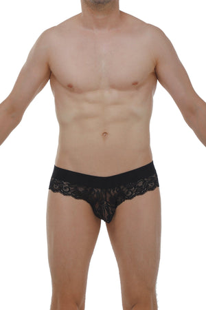Slip Miers Dentelle Noir - PetitQ Underwear - Lingerie masculine sexy et sous-vêtements pour homme originaux
